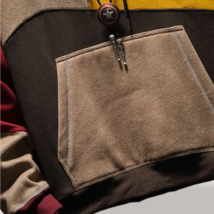 Herren Patchwork Kapuzenpullover | Vestea