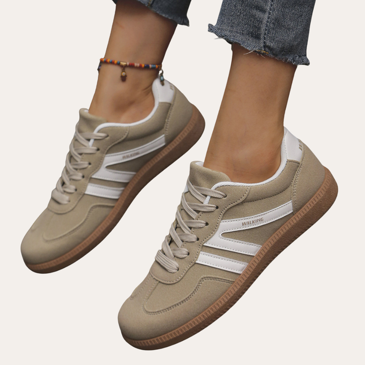 Damen Orthopädische Leder-Sneaker – Bequeme Freizeitschuhe mit Fußbett, Weicher Sohle & Ergonomischer Passform | Vestea