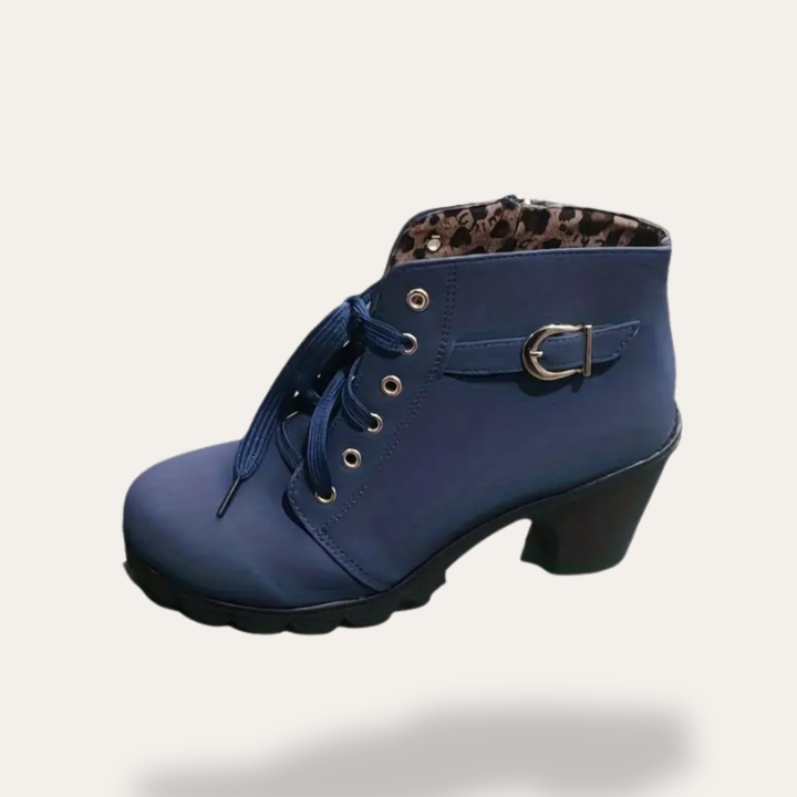 Damen Stiefeletten Schnürung Absatz Orthopädisch | Vestea