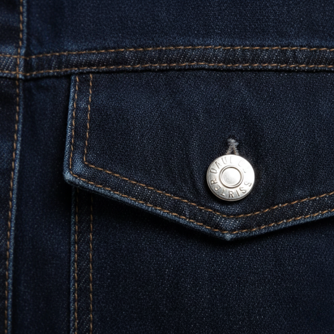 Ensemble en jean Veste boutonnée devant Jean droit Femme Bleu marine