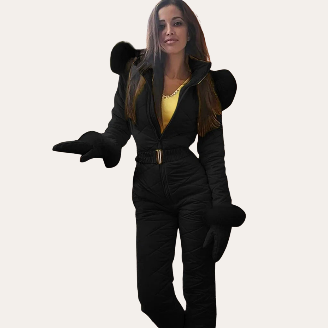 Damen Skioverall Winteranzug mit Gürtel | Vestea