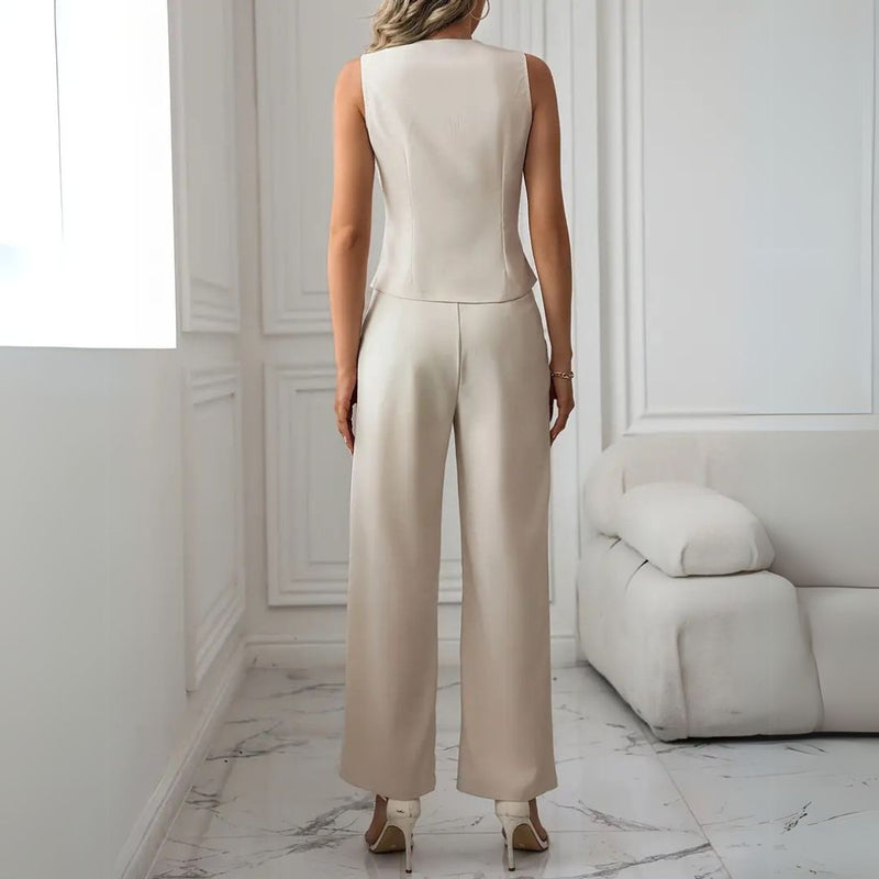 Elegantes Damen Hosenanzug Weste Hose | Vestea