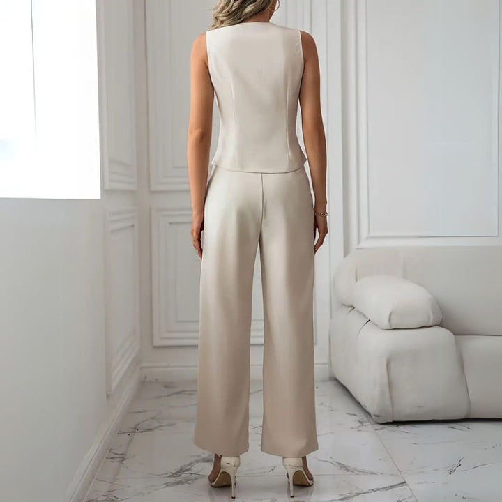 Elegantes Damen Hosenanzug Weste Hose | Vestea