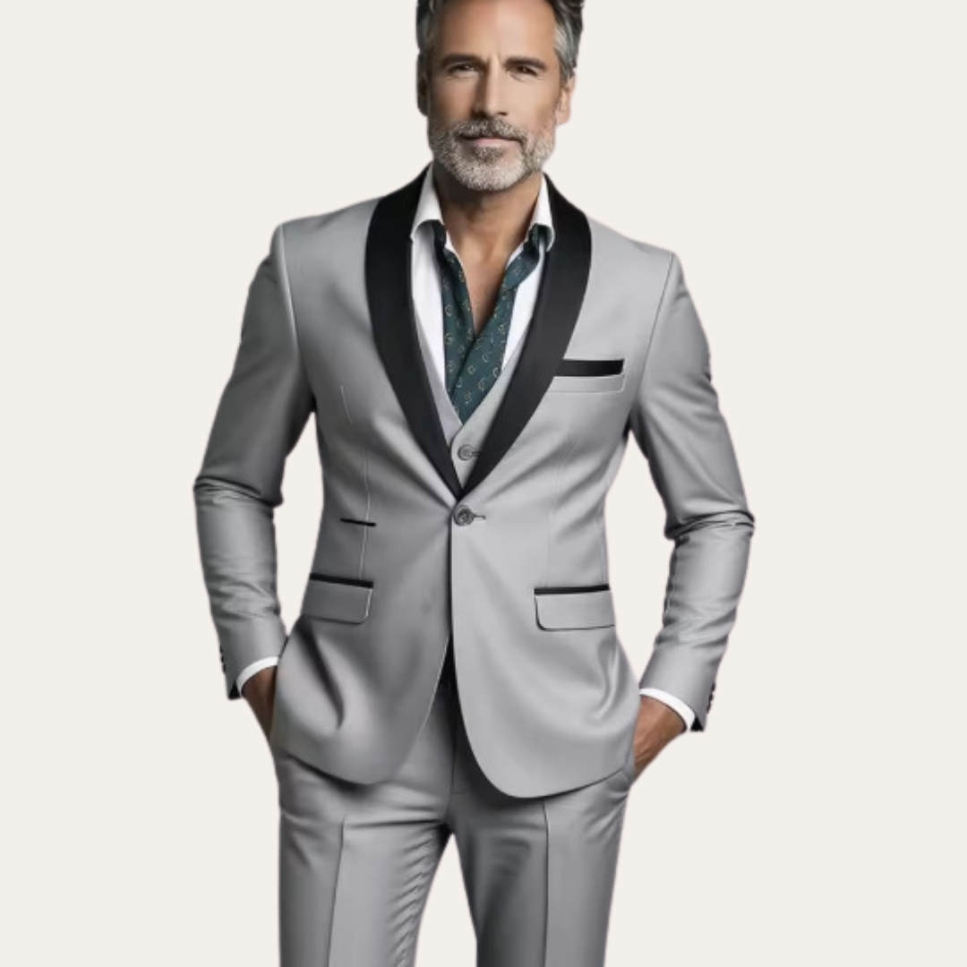 Herren Anzug 3-teilig Slim Fit Elegant Festlich | Vestea