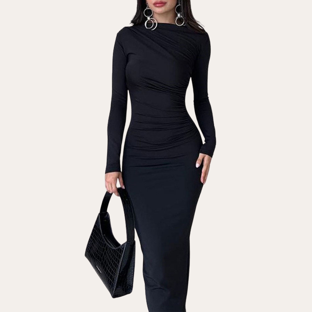 Damen Langarm Maxikleid figurbetont | Vestea