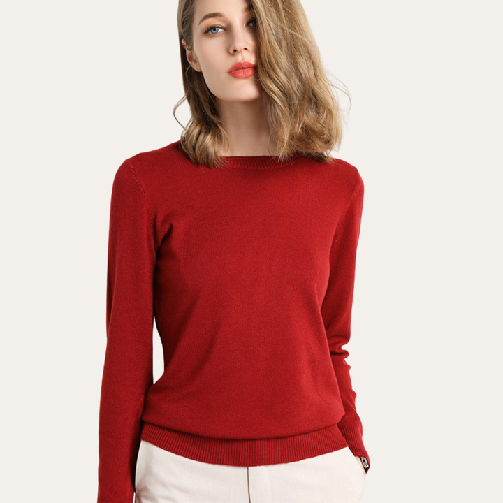 Damen Kaschmir Rundhals Pullover Strickmode | Vestea