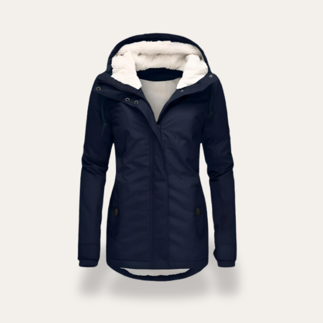 Damen Winterjacke Fleece Kapuze Wasserdicht Outdoorjacke | Vestea