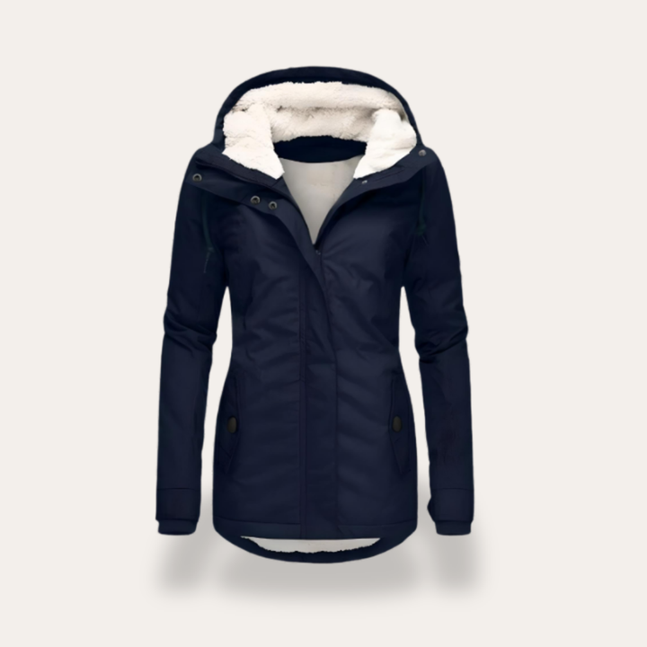 Damen Winterjacke Fleece Kapuze Wasserdicht Outdoorjacke | Vestea