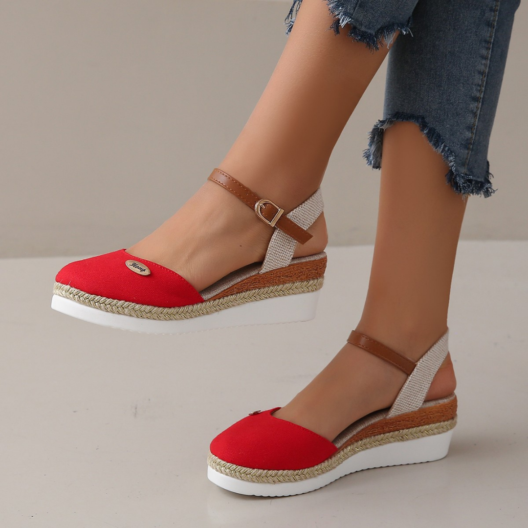 Damen Espadrille Orthopädische Sandalen – Bequeme Wildleder-Schuhe mit Fußbett für Sommer & Freizeit | Vestea