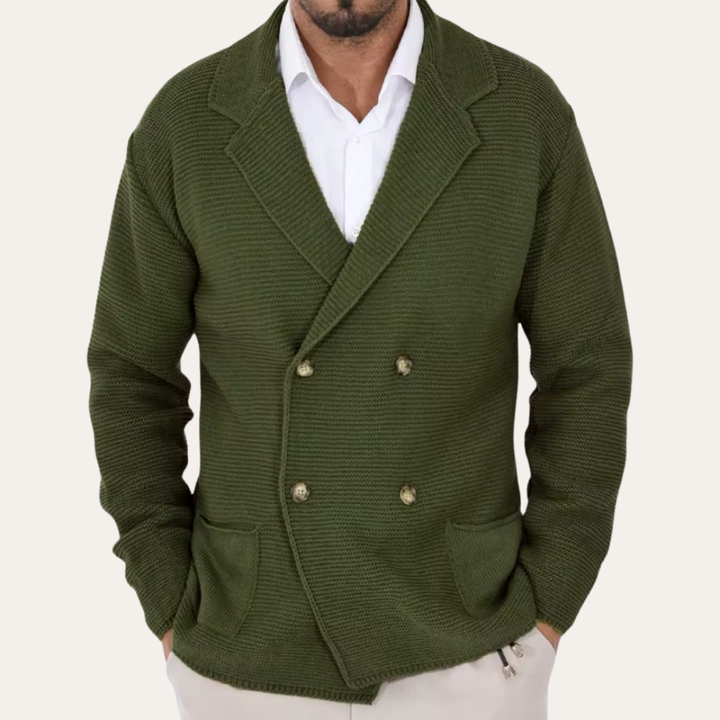 Herren Strickjacke Doppelreiher Wollmix | Vestea