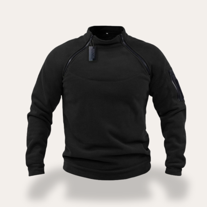 Herren Fleece Pullover Outdoor Sweatshirt mit Reißverschluss | Vestea