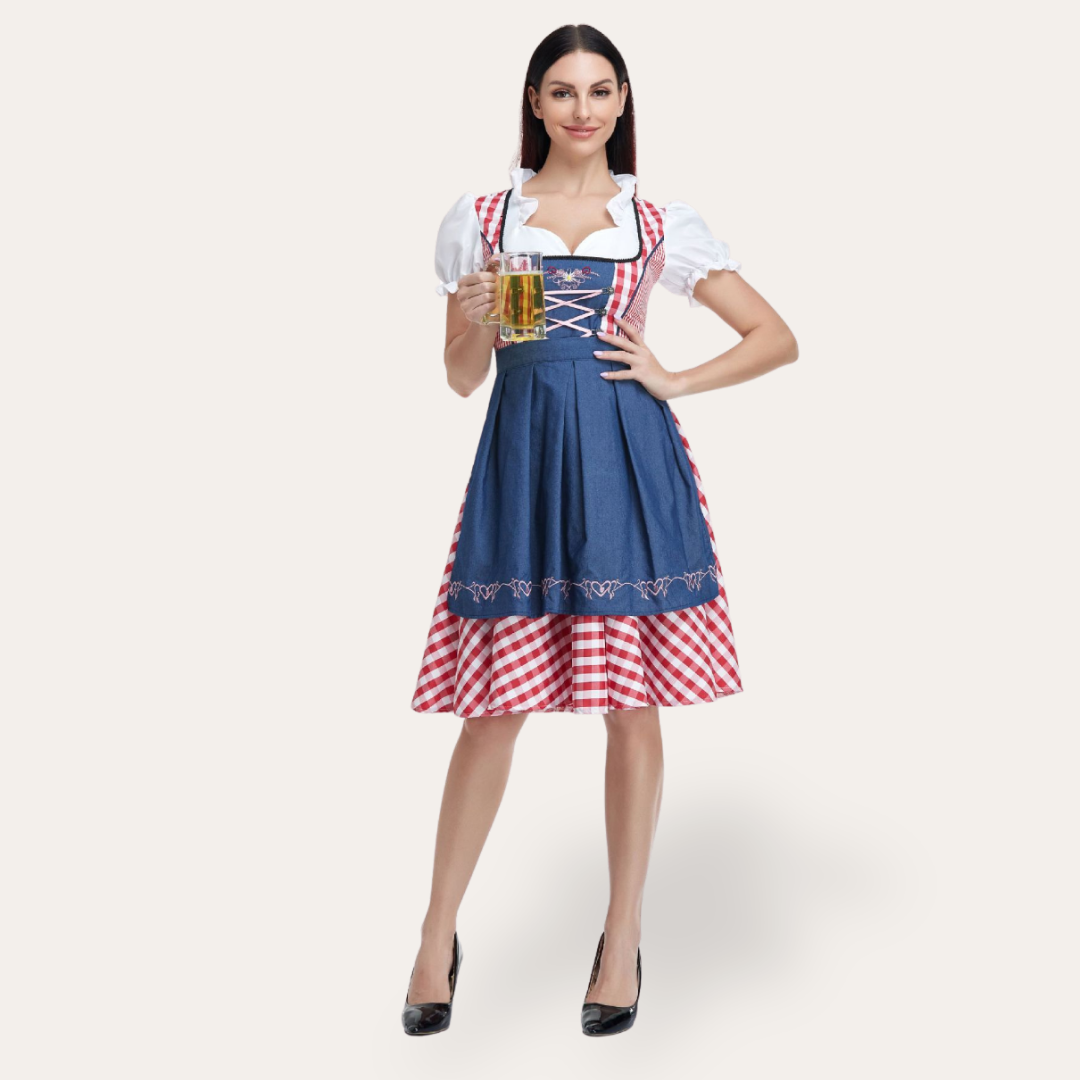 Damen Dirndl Kleid Traditionell Festlich | Vestea