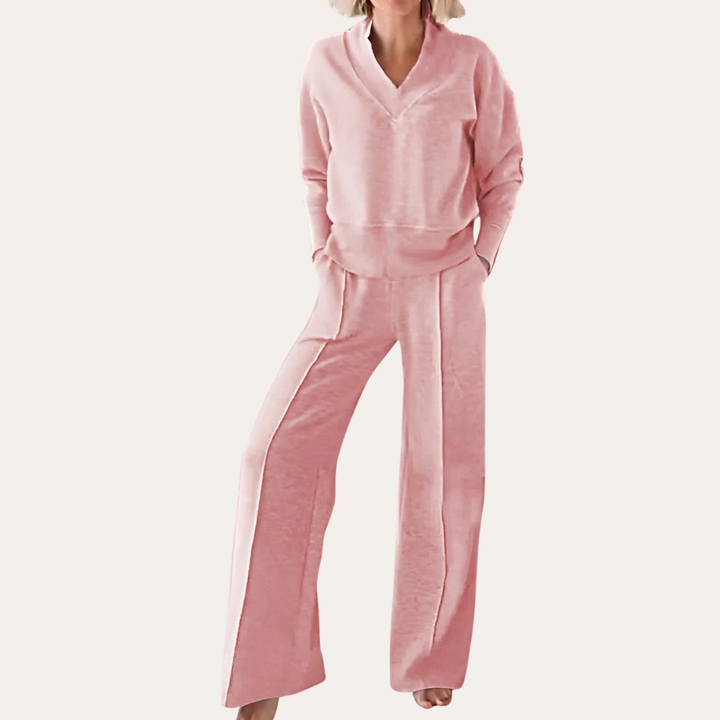 Damen Zweiteiler Lounge Set mit weitem Bein | Vestea