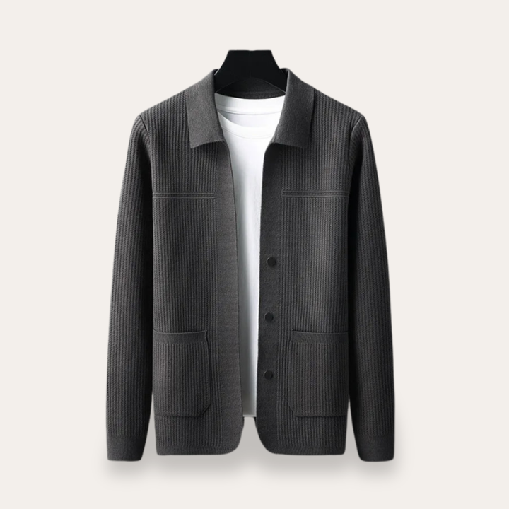 Herren Strickjacke mit Knöpfen Cardigan Übergangsjacke | Vestea