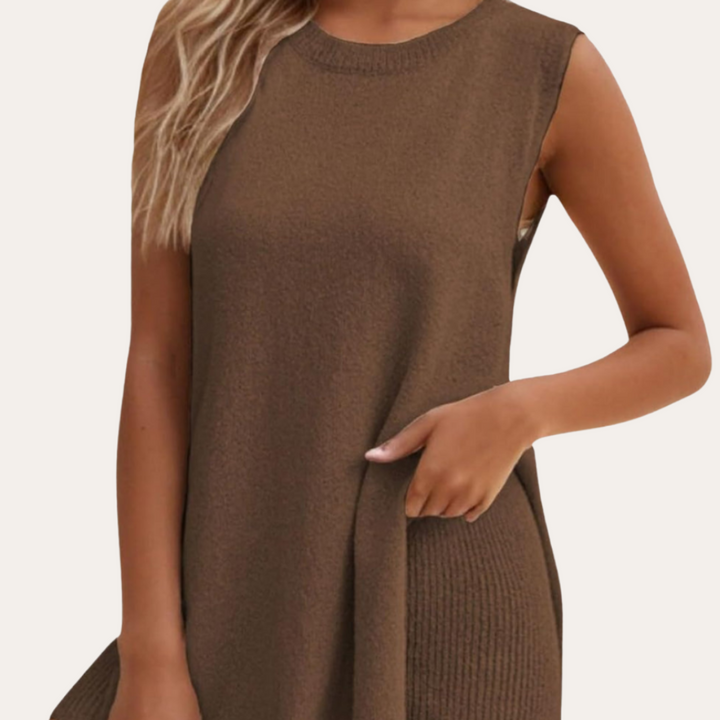 Damen Sportliches Baumwoll-Set mit Shorts | Vestea