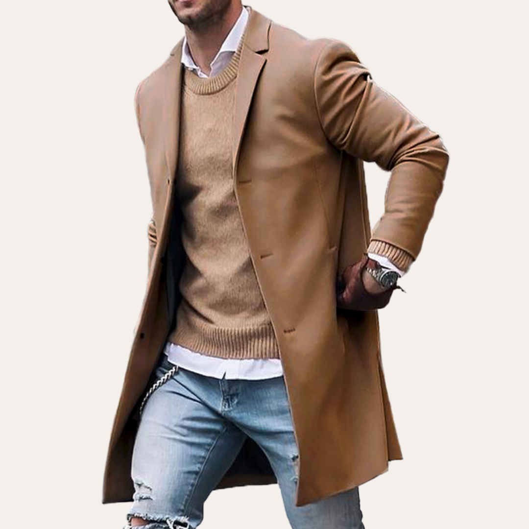 Herren Mantel Langarm Klassische Freizeitjacke | Vestea