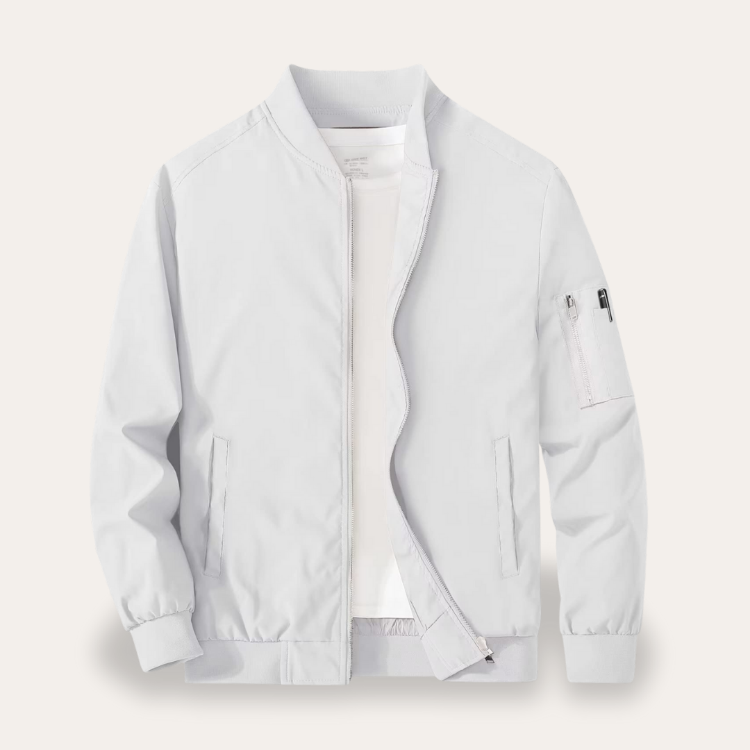 Herren Bomberjacke leicht Nylon mit Reißverschluss | Vestea