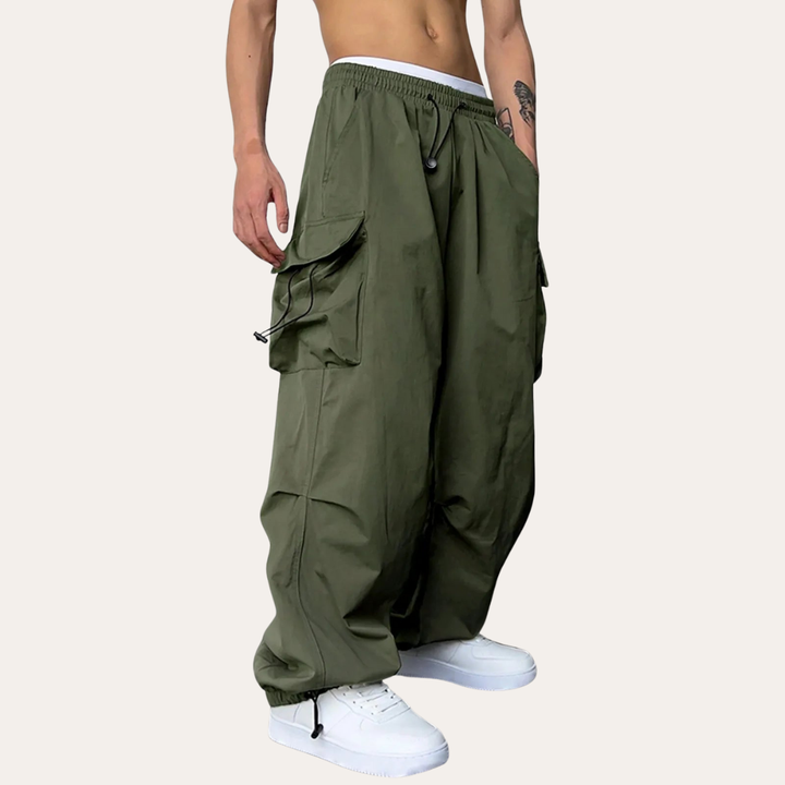 Herren Cargo Hose Baggy Fit Mehrtaschen Streetwear | Vestea