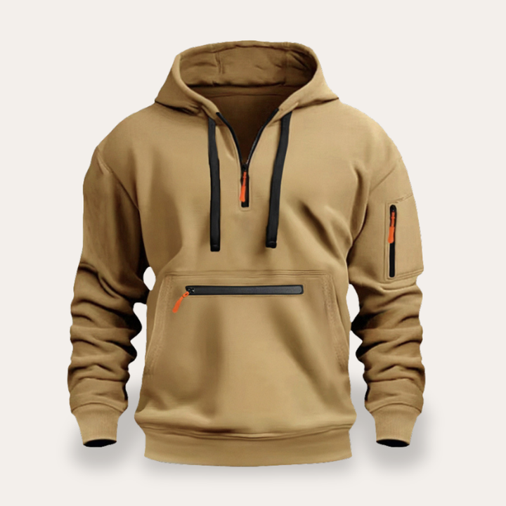 Herren Hoodie mit Reißverschluss Taschen | Vestea