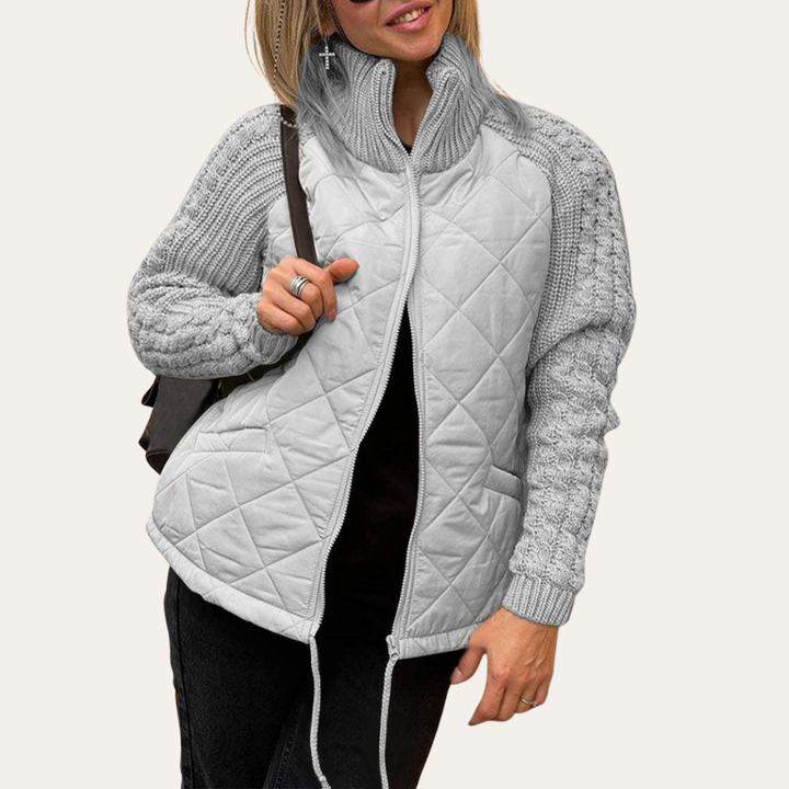 Damen Steppjacke mit Strickärmeln | Vestea
