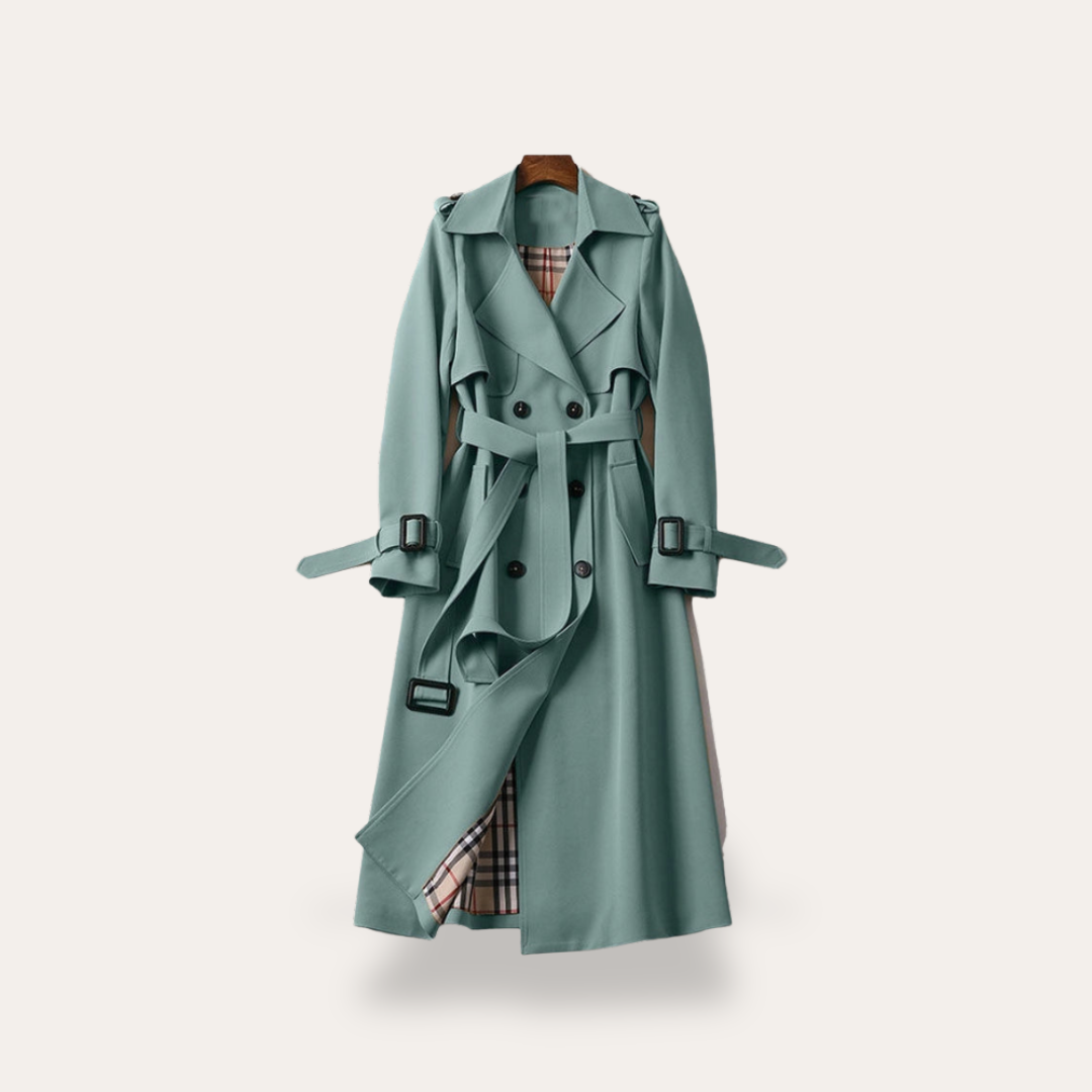Doppelreiher Trenchcoat für Damen mit Gürtel | Vestea