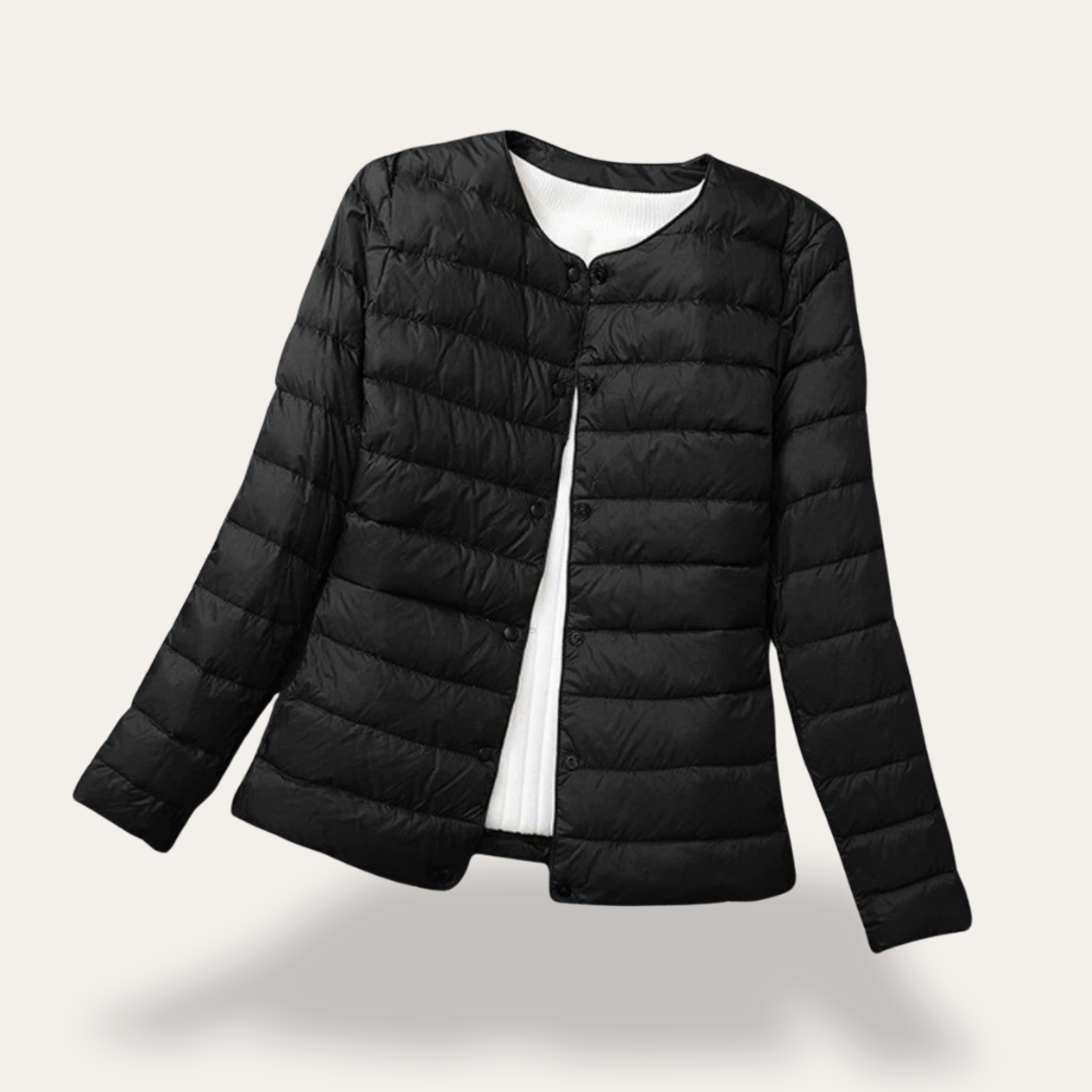 Damen Steppjacke ultraleicht mit Druckknöpfen Synthetik | Vestea