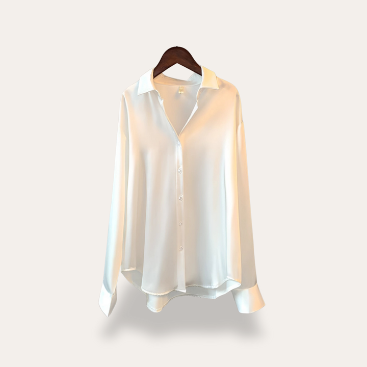 Damen Langarm Bluse Elegant Locker Büro Look | Vestea