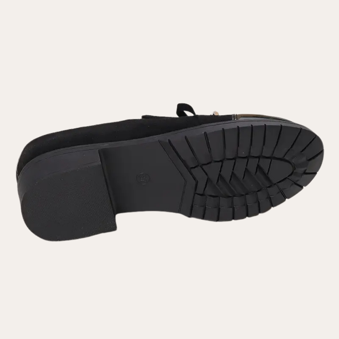 Damen Orthopädische Komfort-Loafer in Schwarz | Vestea