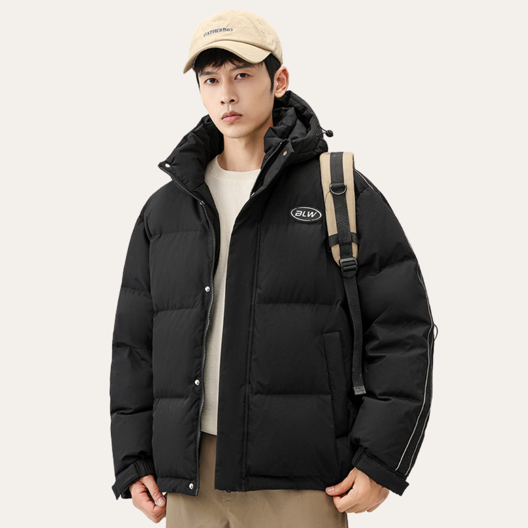 Herren Daunenjacke Corduroy Stehkragen Winterjacke | Vestea