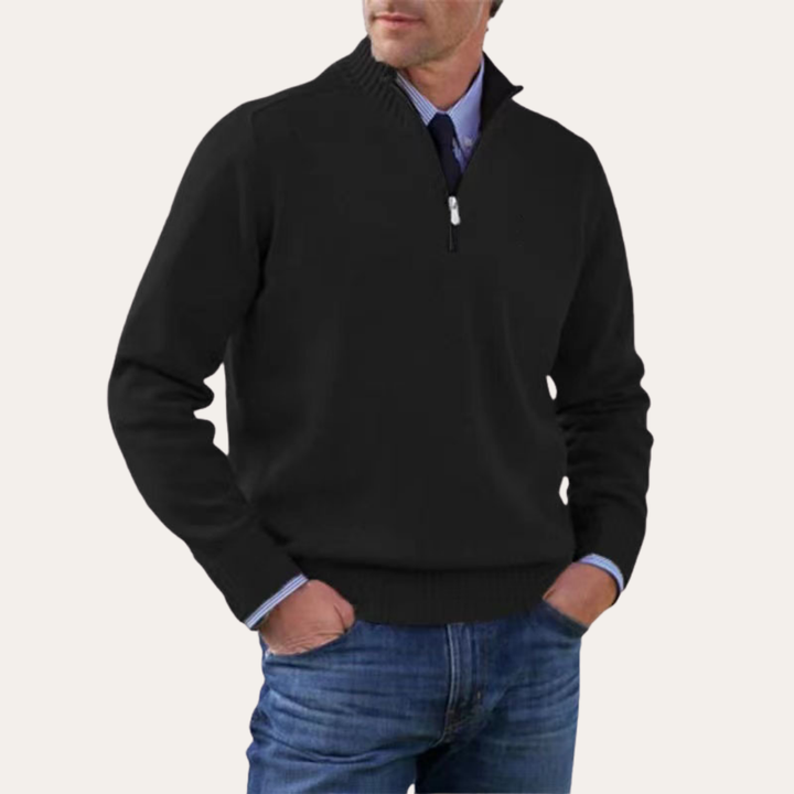 Herren Pullover mit Reißverschlusskragen | Vestea