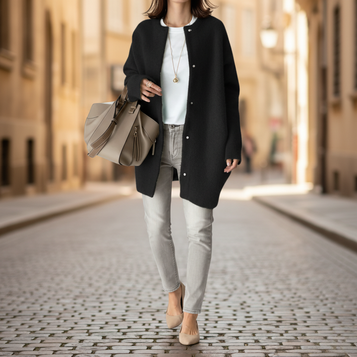 Damen Strickjacke Lang Cardigan | Vestea