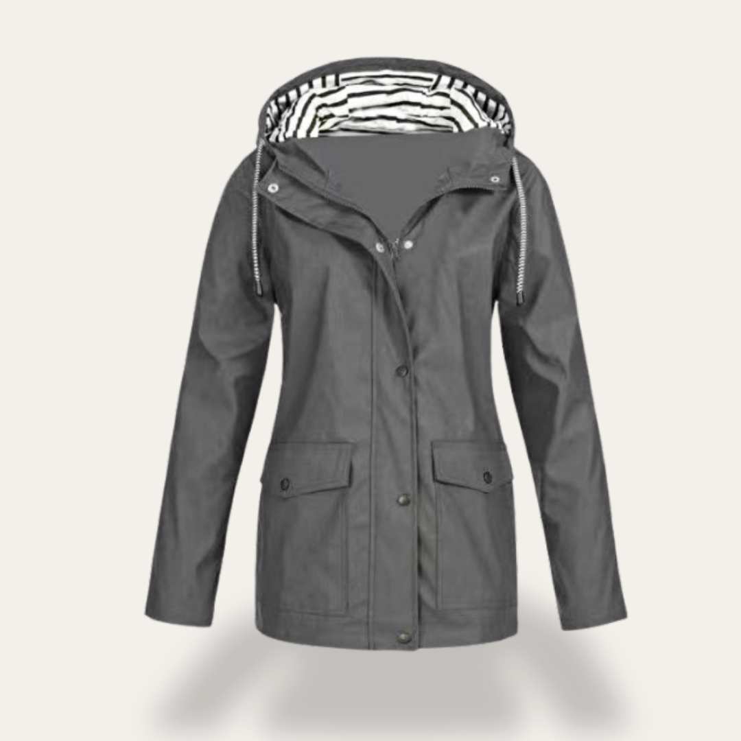 Damen Regenjacke mit Kapuze wasserabweisend | Vestea