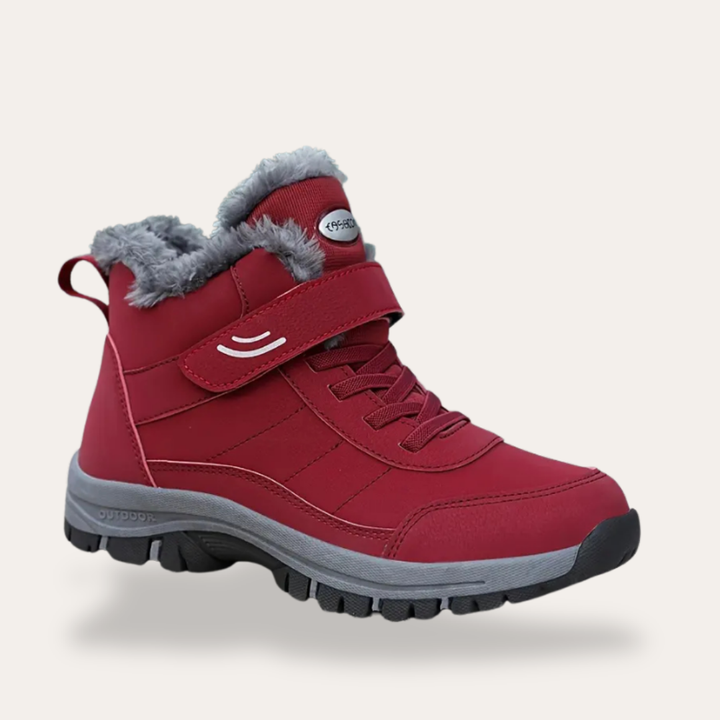 Orthopädische Wanderschuhe mit Fellkragen für Damen | Vestea
