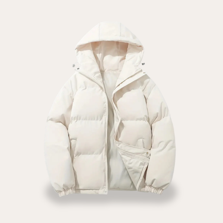 Damen Pufferjacke Nylon Kapuze Winter | Vestea