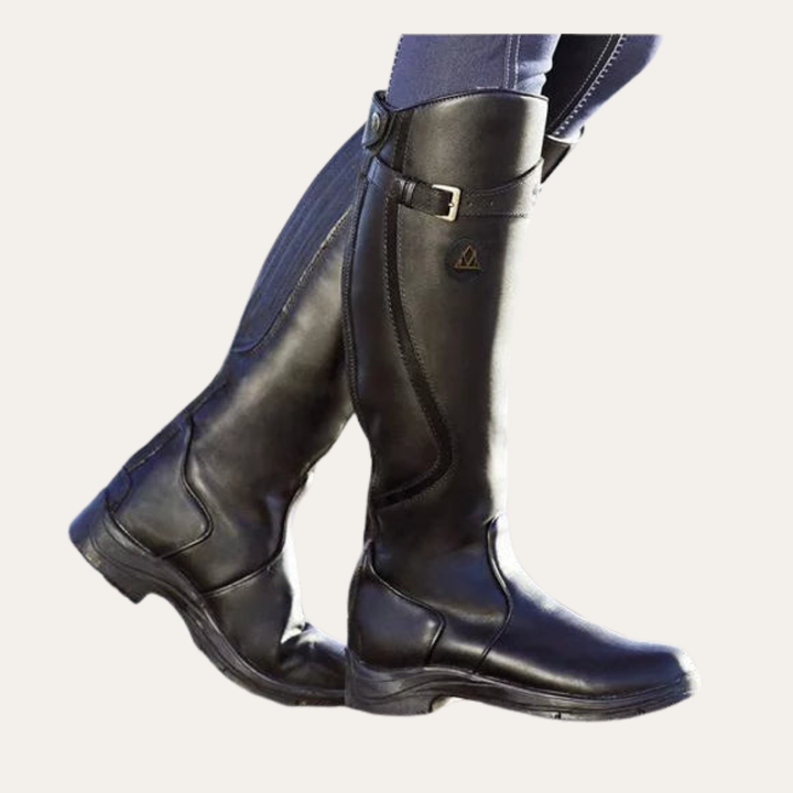 Damen orthopädische Wildlederstiefel mit Schnalle | Vestea