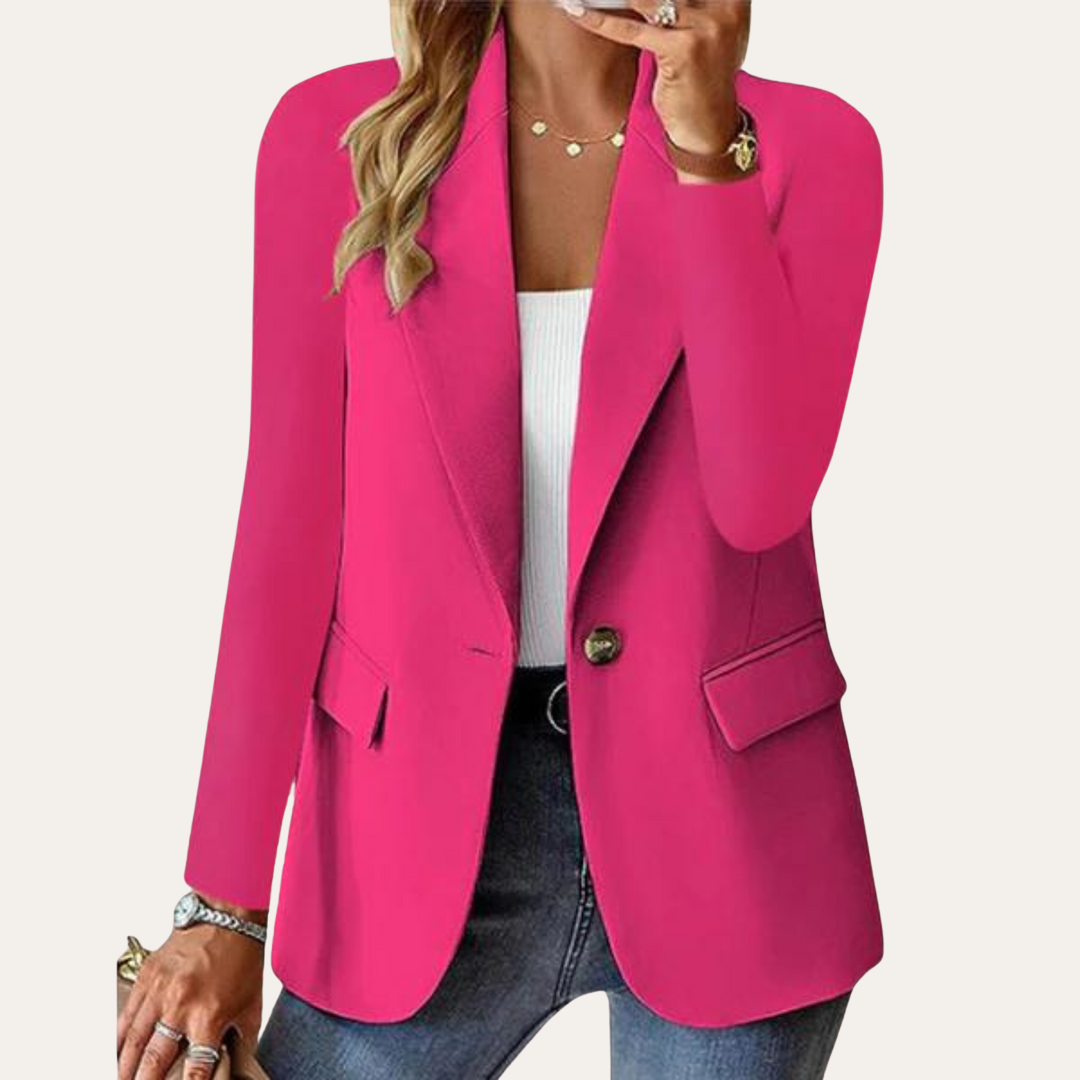 Damen Blazer Elegant Bürojacke Einreiher | Vestea