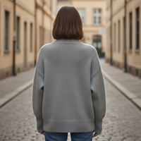 Turtleneck Sweater Knit Oversized Women Winter