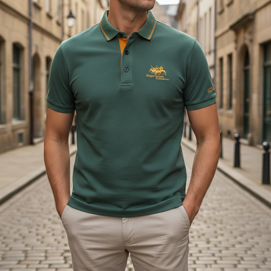 Men Embroidered Short Sleeve Polo Shirt
