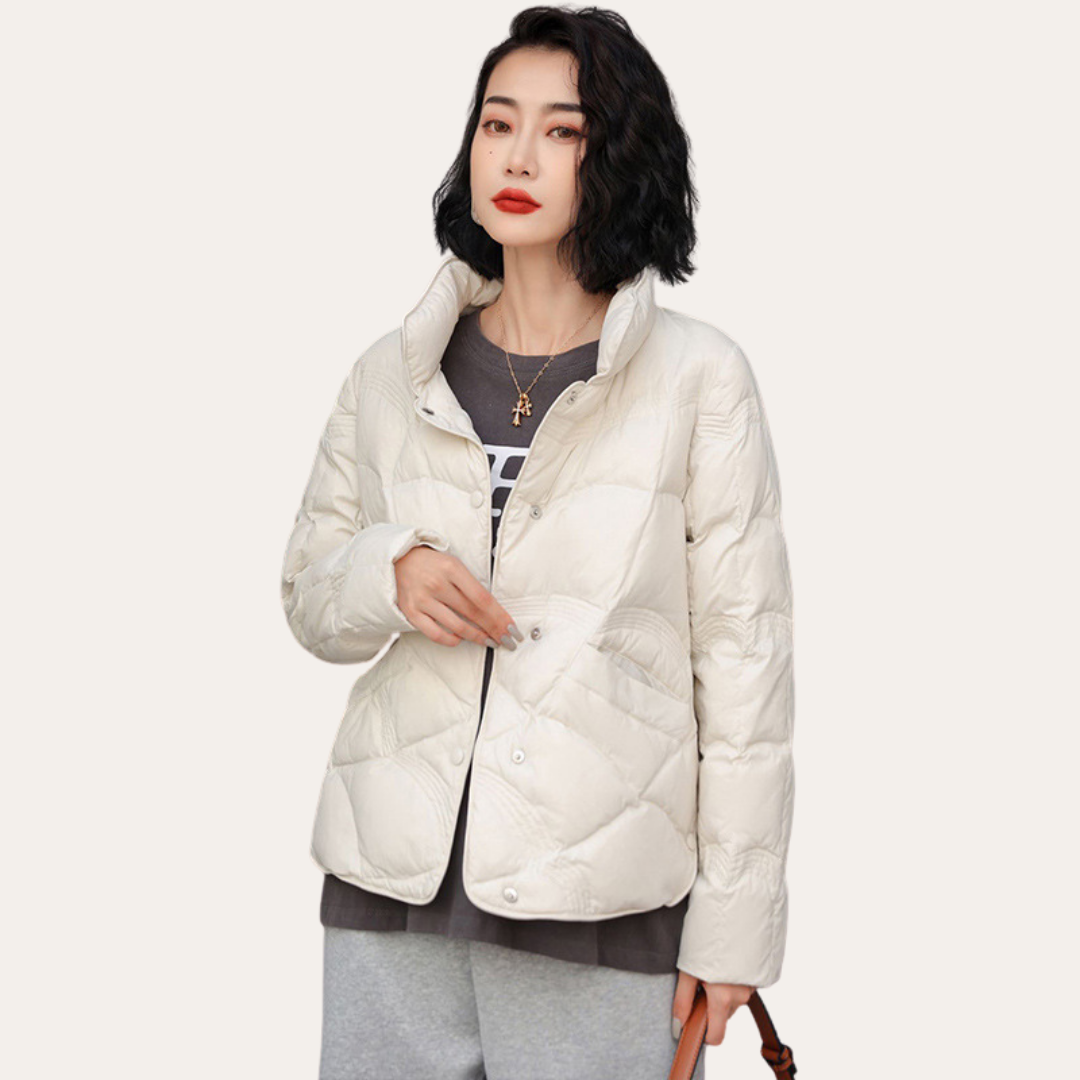 Damen Steppjacke mit Knöpfen | Vestea
