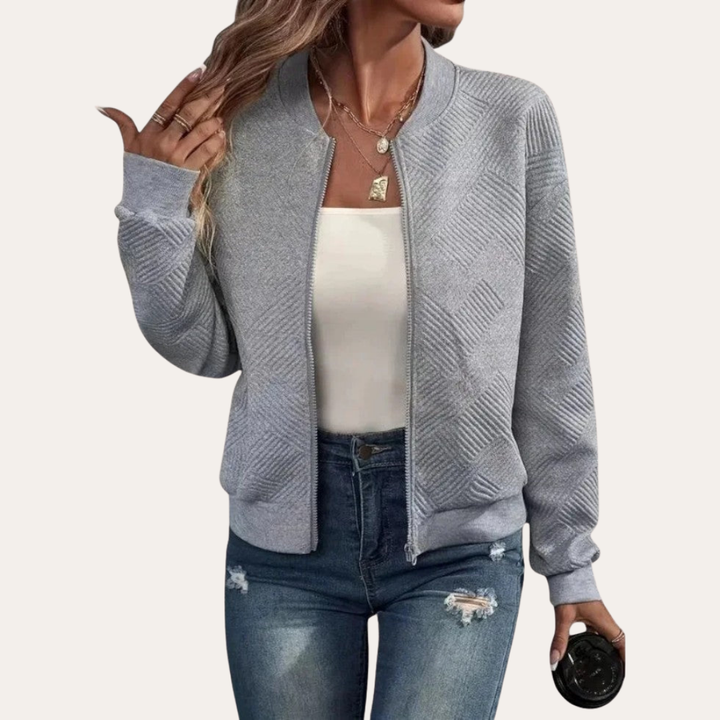 Damen Bomberjacke Freizeit Übergangsjacke Zip | Vestea