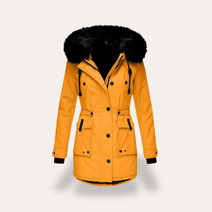 Damen Winterparka mit Kapuze und Kunstfellkragen | Vestea