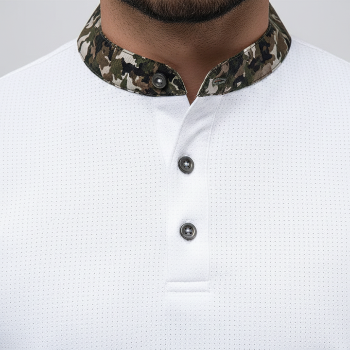 Men's Long Sleeve Henley Shirt | Vestea