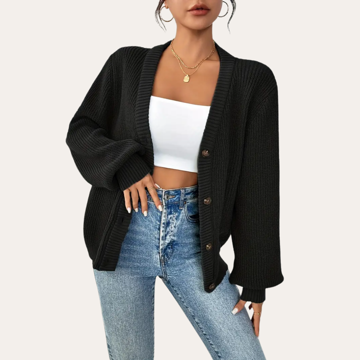 Damen Strickjacke Cardigan Oversize | Vestea