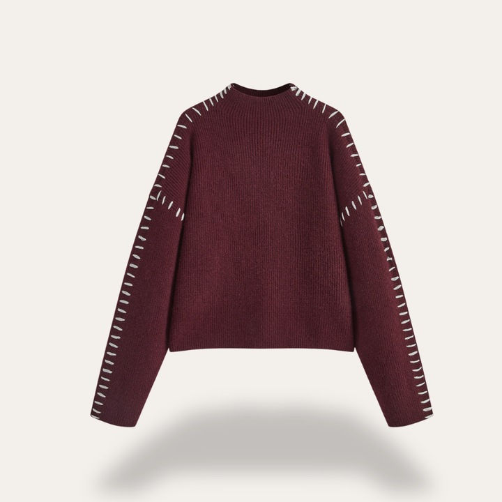 Damen Strickpullover Rundhals Langarm Locker | Vestea