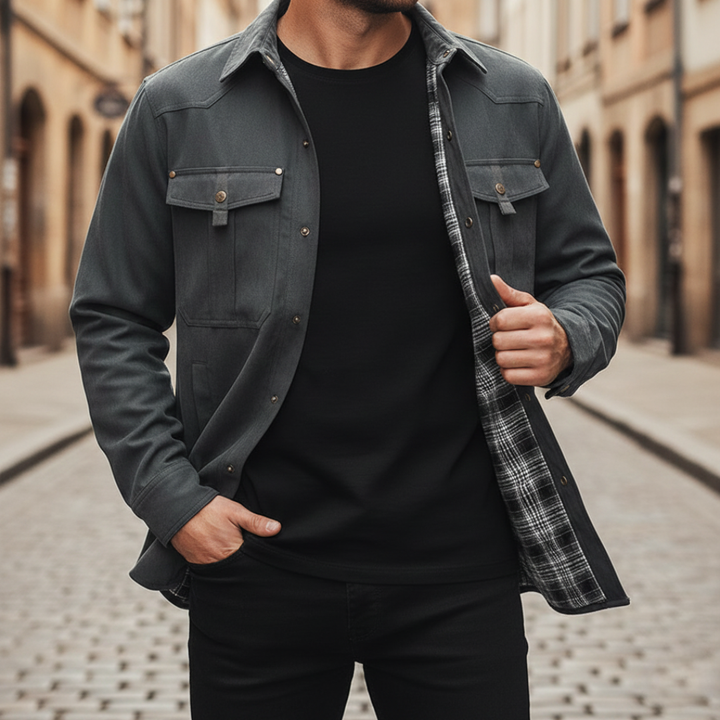 Utility-Jacke für Herren mit Knopfleiste | Vestea