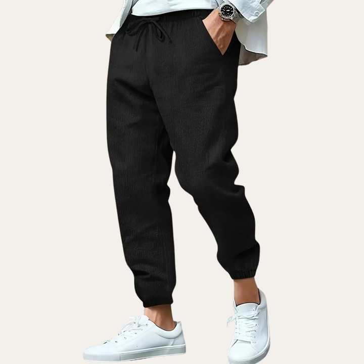 Herren Leinen Jogginghose , Atmungsaktive und bequeme Sommerhose für | Vestea