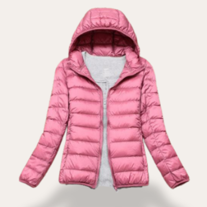 Damen Steppjacke mit Kapuze, leicht, wasserabweisend | Vestea