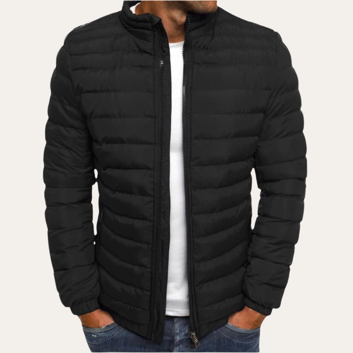 Herren Steppjacke mit Reißverschluss aus Polyester | Vestea