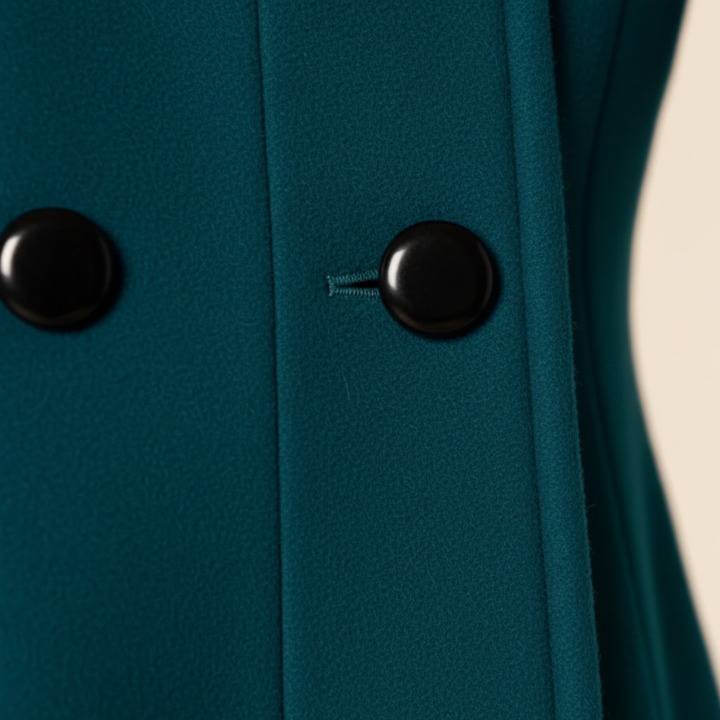 Damen Wintermantel Materialmix Kapuze Knöpfe | Vestea