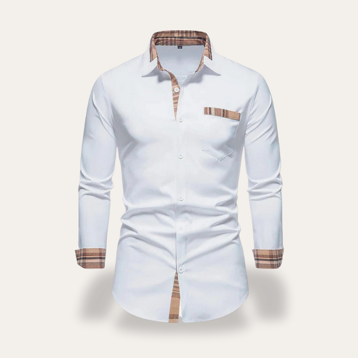 Herren Freizeithemd Langarm mit Karodetails | Vestea